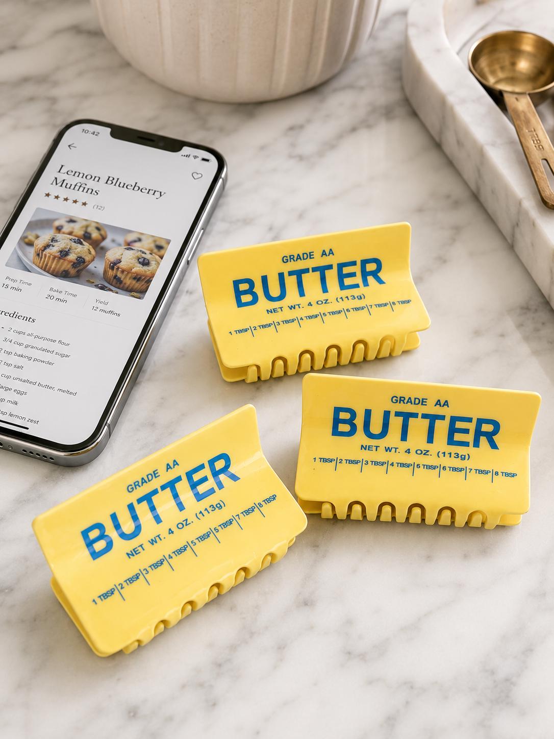 Butter Stick Hair Clip Funny Bakers Gift