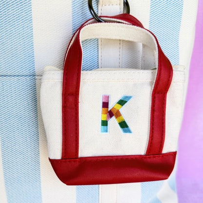 Mini Tote Bag Charm Personalized Purse Keychain