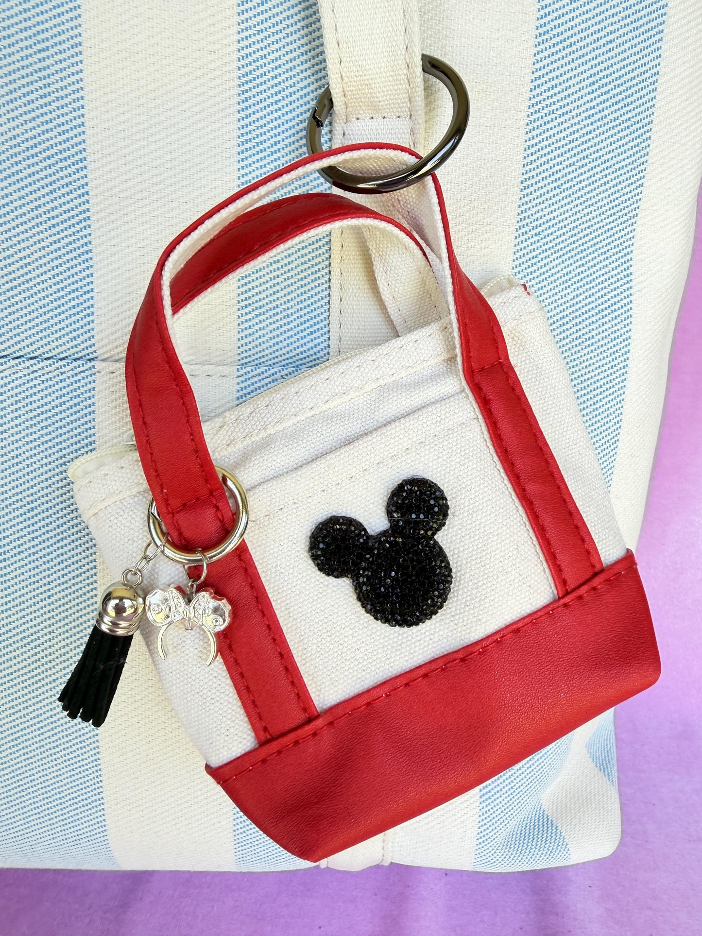 Mini Tote Bag Charm Personalized Purse Keychain