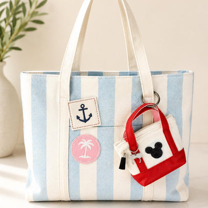 Mini Tote Bag Charm Personalized Purse Keychain