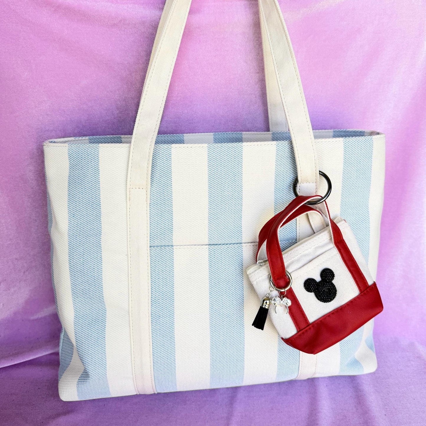 Mini Tote Bag Charm Personalized Purse Keychain