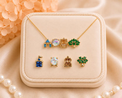Four Park Earrings Theme Park Stud Earrings