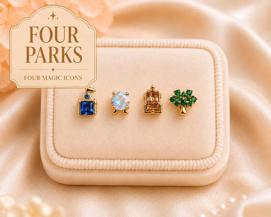 Four Park Earrings Theme Park Stud Earrings