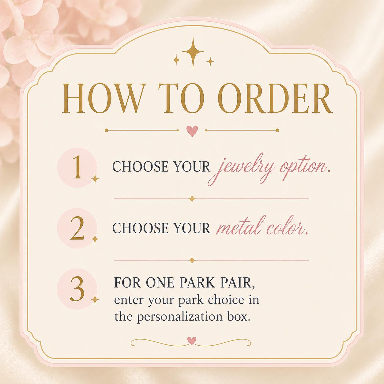 Four Park Earrings Theme Park Stud Earrings