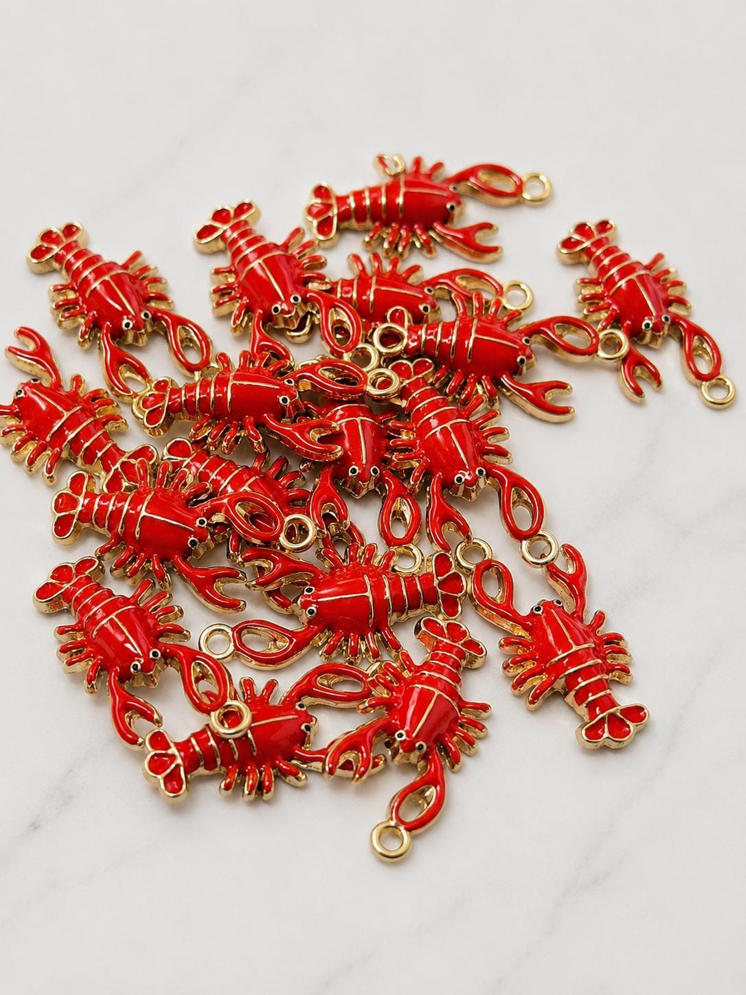 Lobster Charm Pendant Jewelry Making Supplies