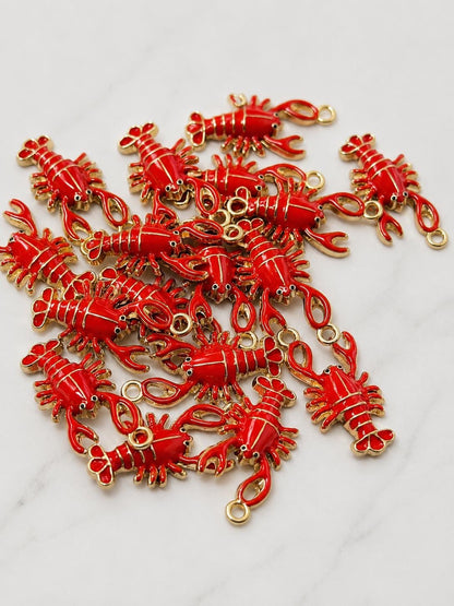Lobster Charm Pendant Jewelry Making Supplies