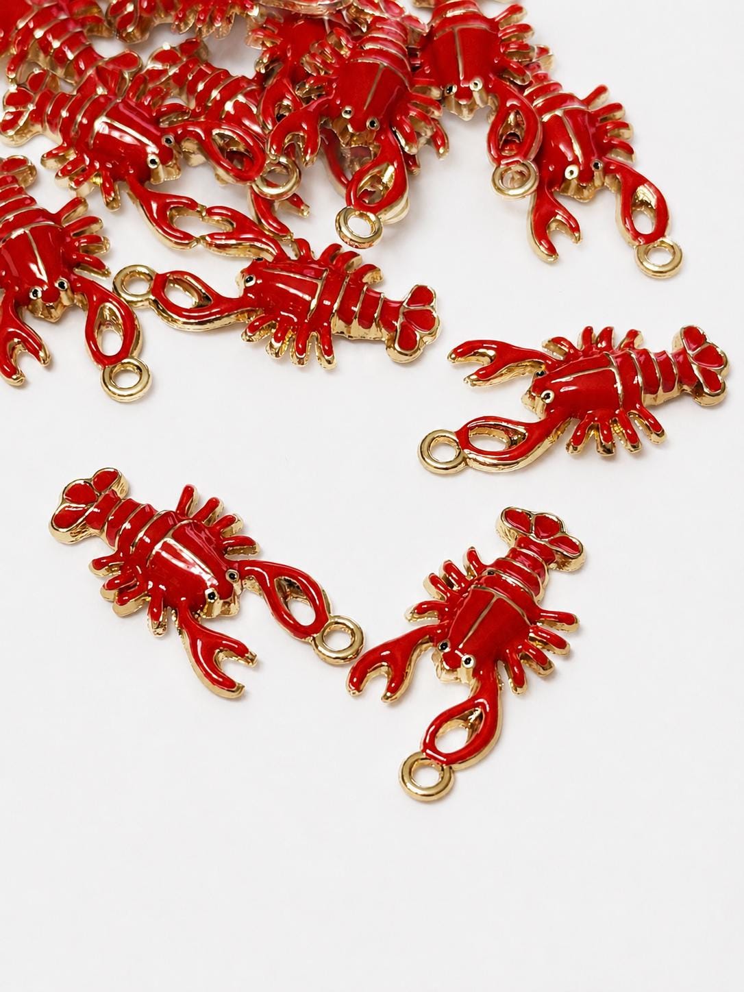 Lobster Charm Pendant Jewelry Making Supplies