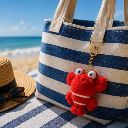 Plush Lobster Keychain Cute Beach Bag Charm