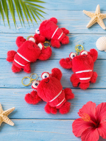 Plush Lobster Keychain Cute Beach Bag Charm