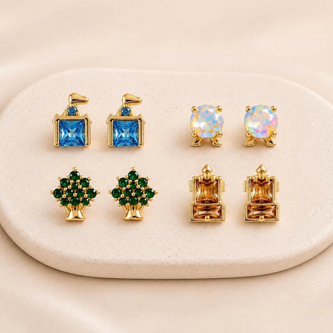 Four Park Earrings Theme Park Stud Earrings