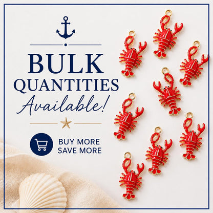 Lobster Charm Pendant Jewelry Making Supplies
