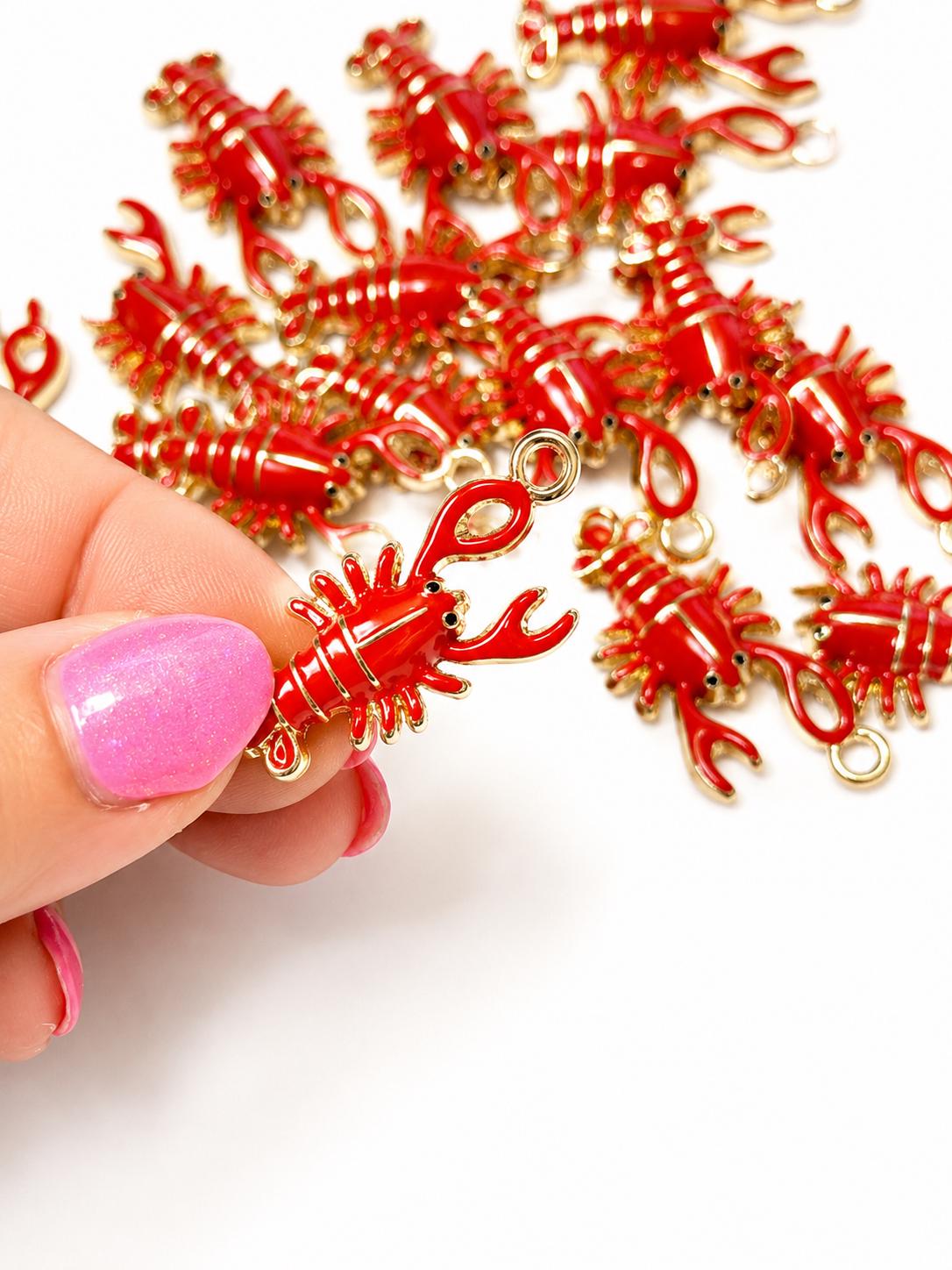 Lobster Charm Pendant Jewelry Making Supplies