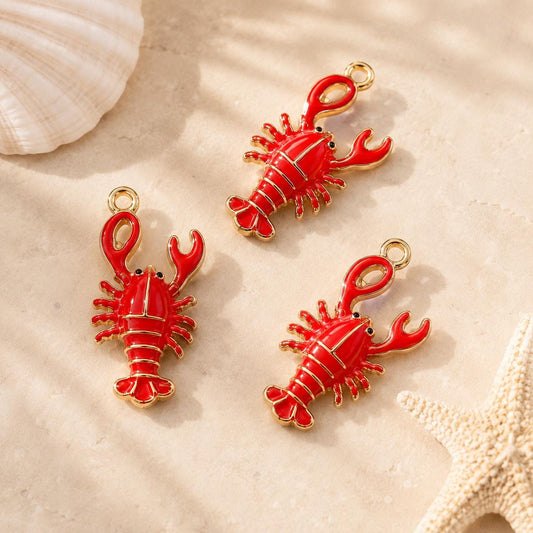 Lobster Charm Pendant Jewelry Making Supplies