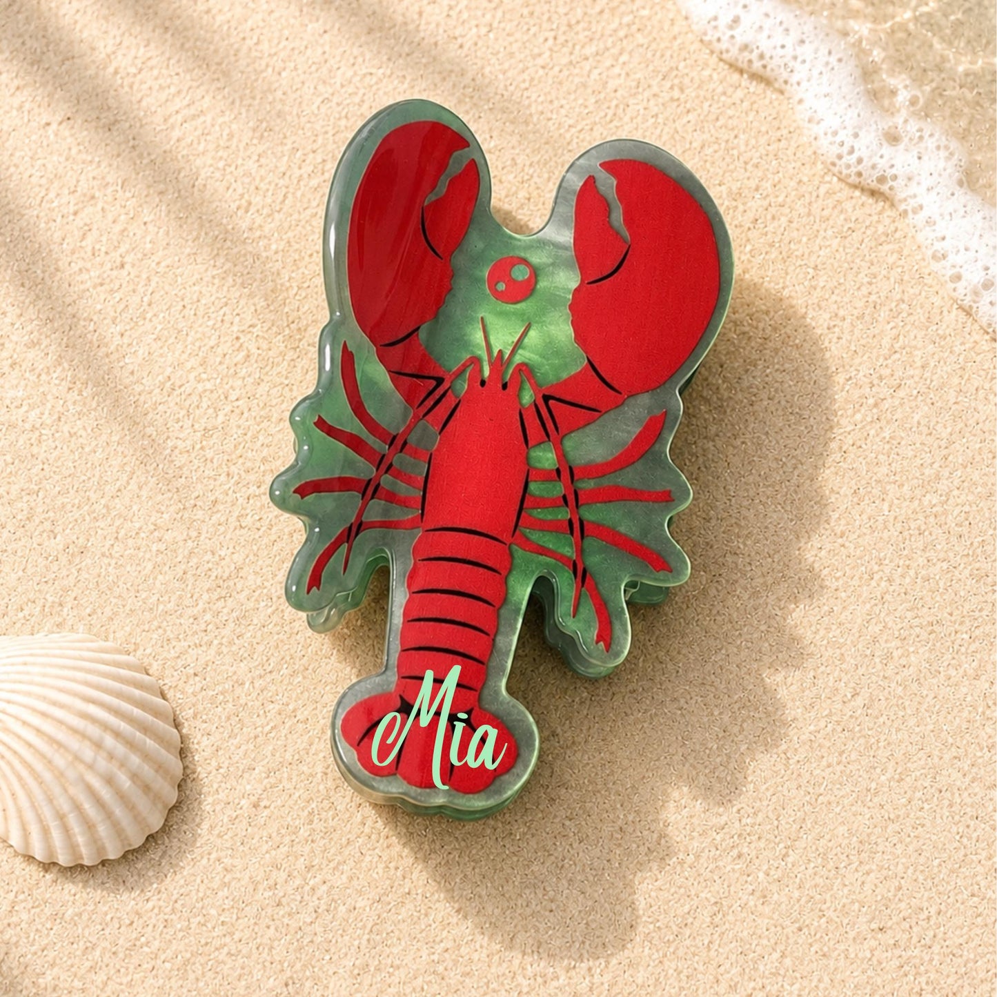 Lobster Hair Clip Coastal Accessories Personalized Beach Gift