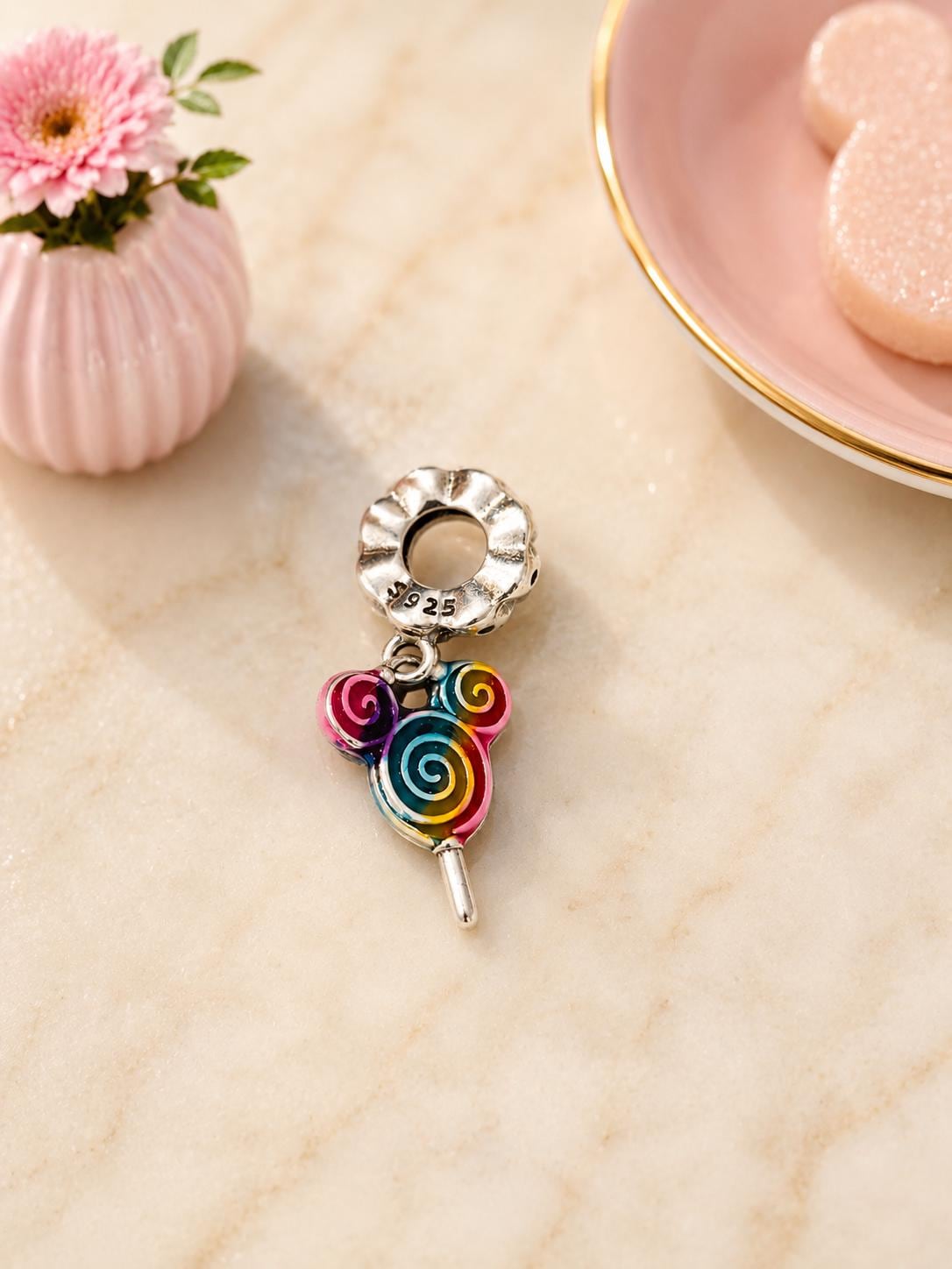 Mouse Ear Charm Lollipop Candy Jewelry