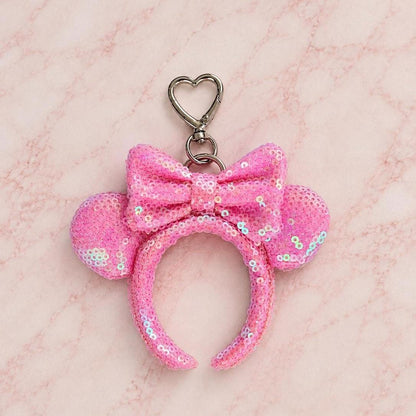 Sequin Mouse Ear Bag Charm Theme Park Vacation Gift