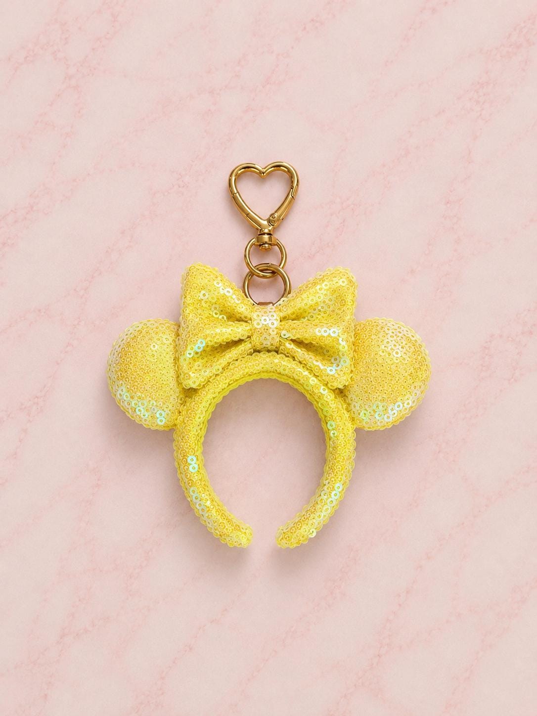 Sequin Mouse Ear Bag Charm Theme Park Vacation Gift