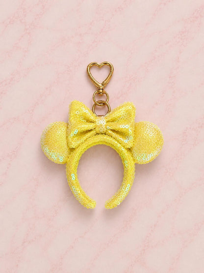 Sequin Mouse Ear Bag Charm Theme Park Vacation Gift
