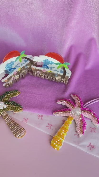 Palm Tree Hair Clip Tropical Hair Clips Beach Hair Clip Summer Hair Accessory
