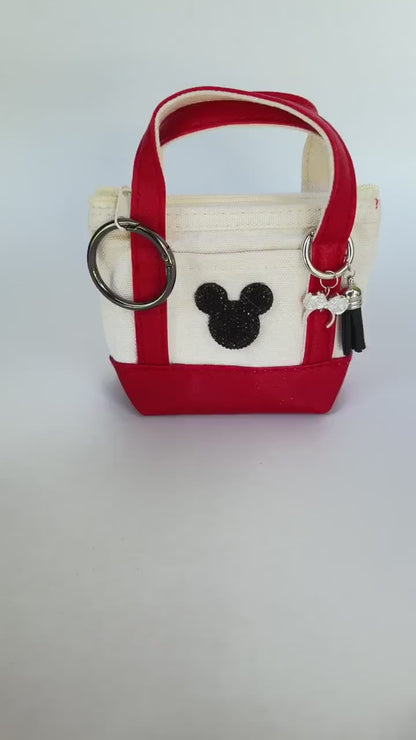 Mini Tote Bag Charm Personalized Purse Keychain